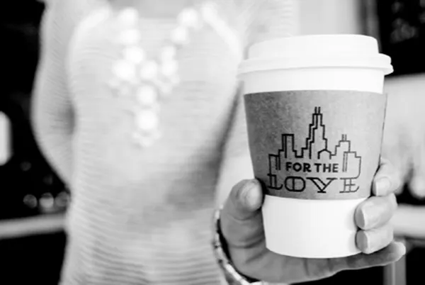 A For the Love coffee cup